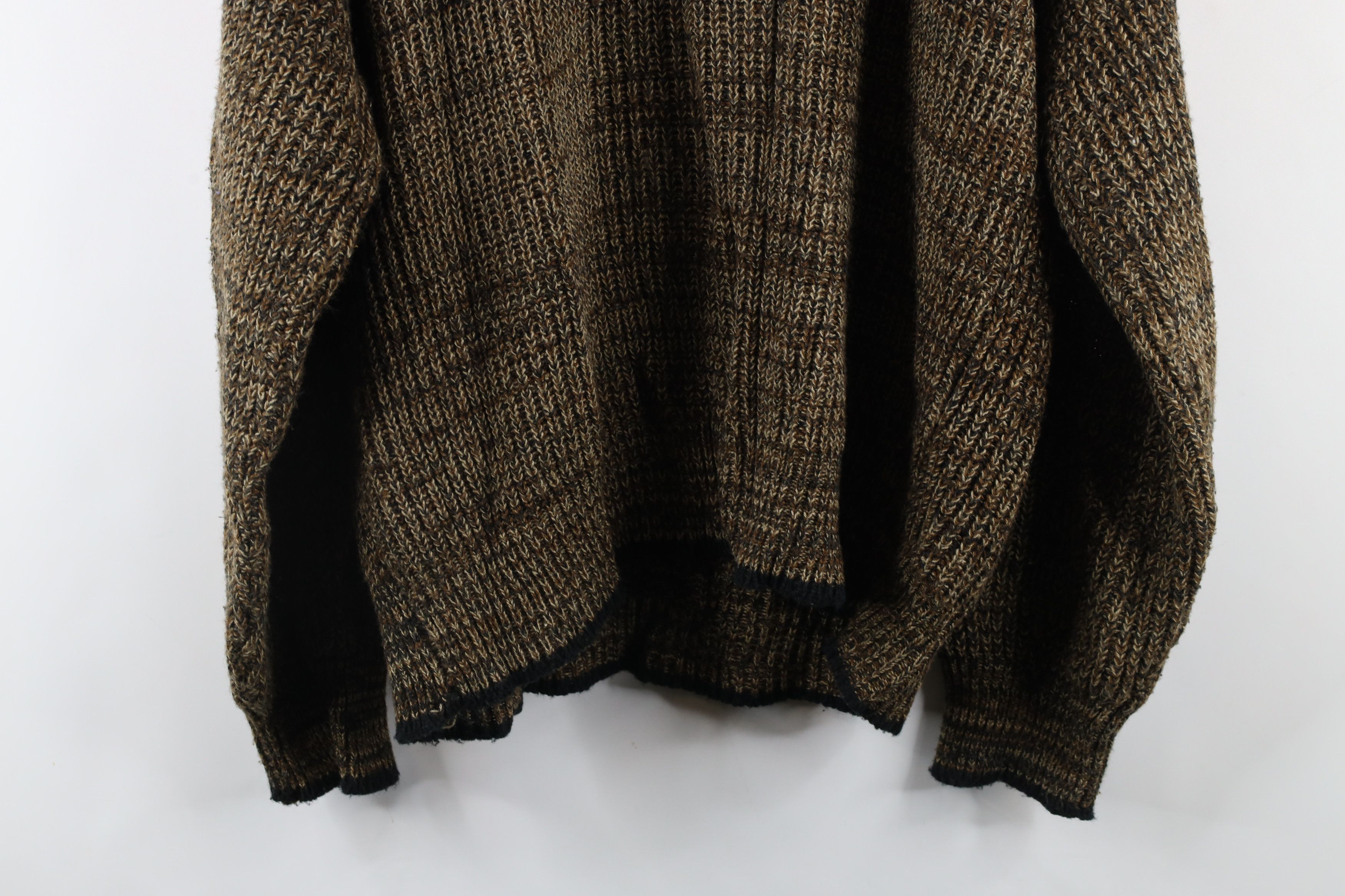 Vintage Vintage 90s Streetwear Chunky Ribbed Knit Sweater Brown Size US XL / EU 56 / 4 - 10 Thumbnail