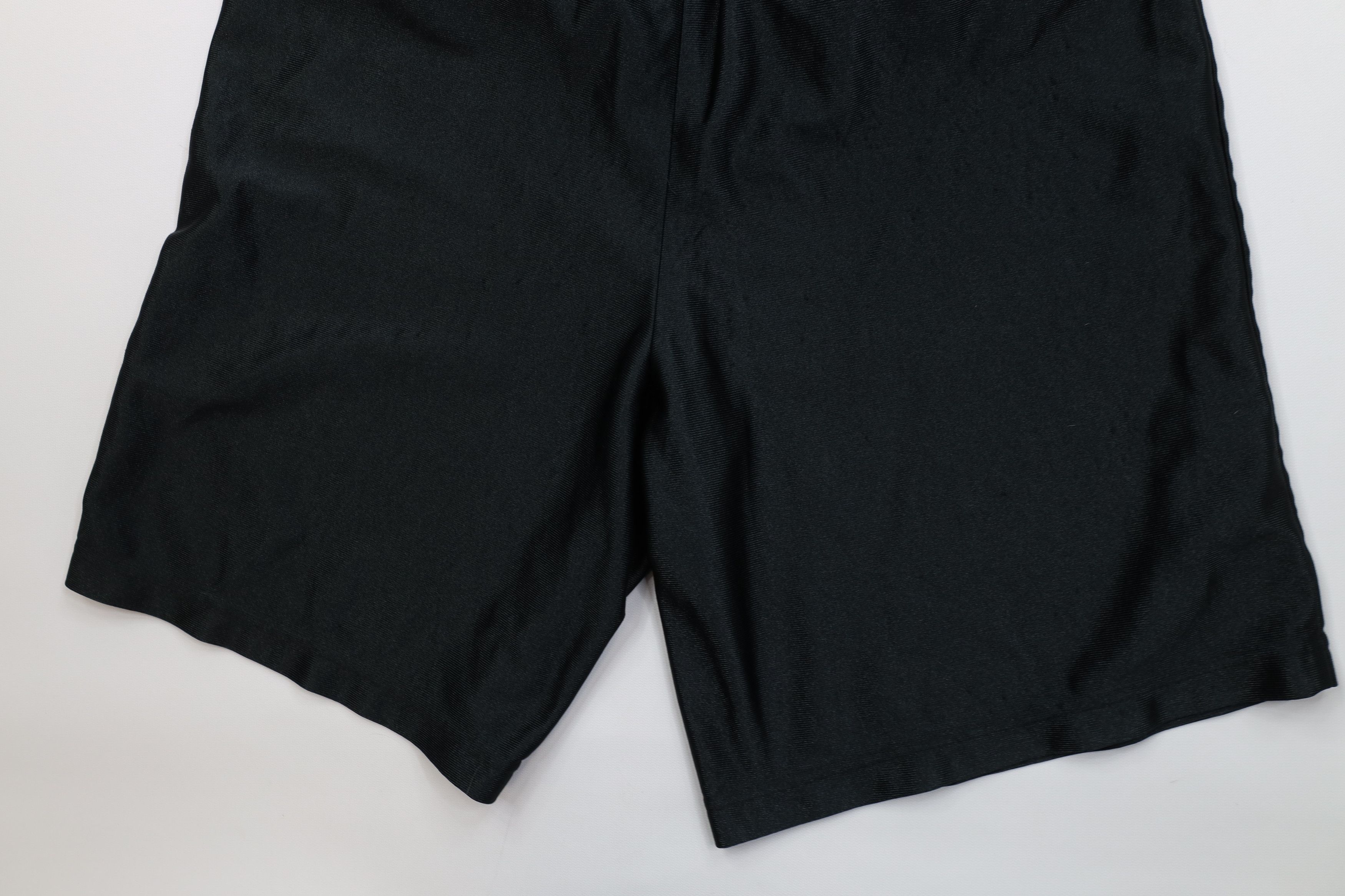 Vintage Vintage 90s Streetwear Silky Nylon Basketball Shorts Black Size US 32 / EU 48 - 10 Thumbnail