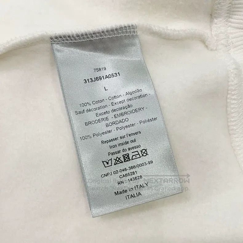 Dior Dior White logo embroidered hooded sweatshirt Size US L / EU 52-54 / 3 - 6 Thumbnail