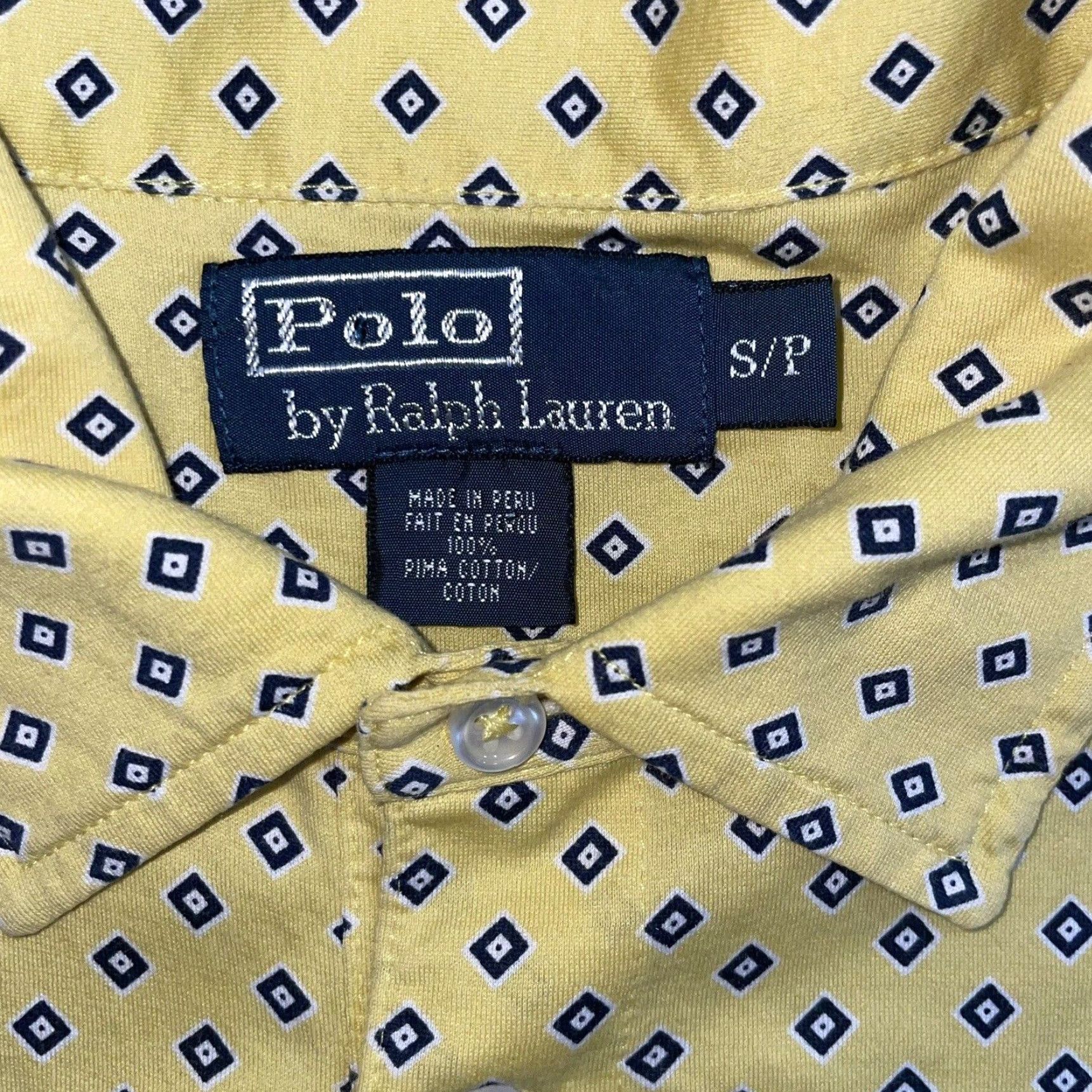 Ralph Lauren RALPH LAUREN Yellow Golf Polo Shirt Mens S 100% Pima Cotton Regular Fit Made in Peru Size US S / EU 44-46 / 1 - 2 Thumbnail