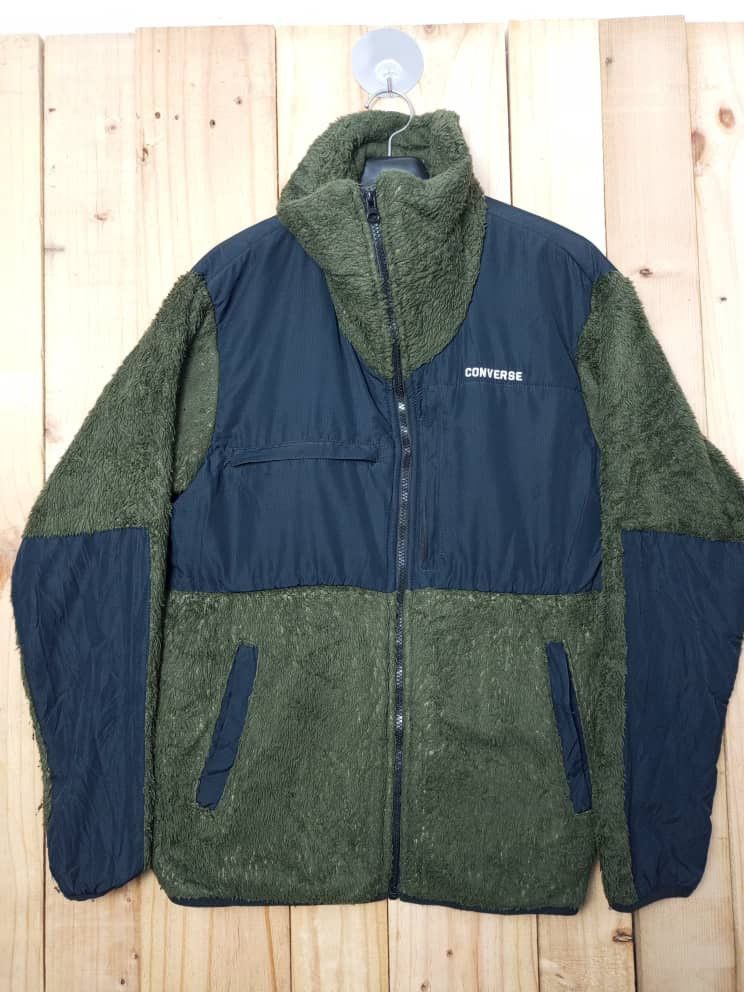 Converse × Vintage Vintage Converse Fleece Jacket Size US L / EU 52-54 / 3 - 1 Thumbnail