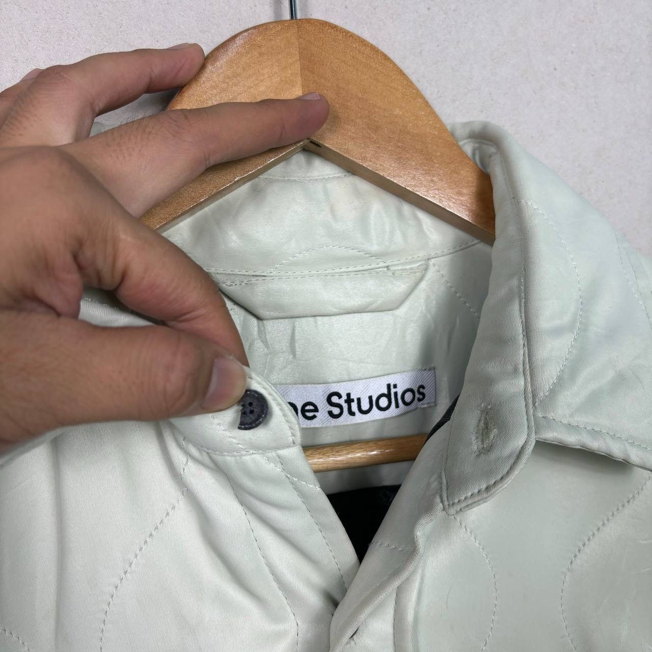 Acne Studios Acne Studios X Robbie Barrat FW20 Quilted Jacket Mint Green Size US L / EU 52-54 / 3 - 14 Thumbnail