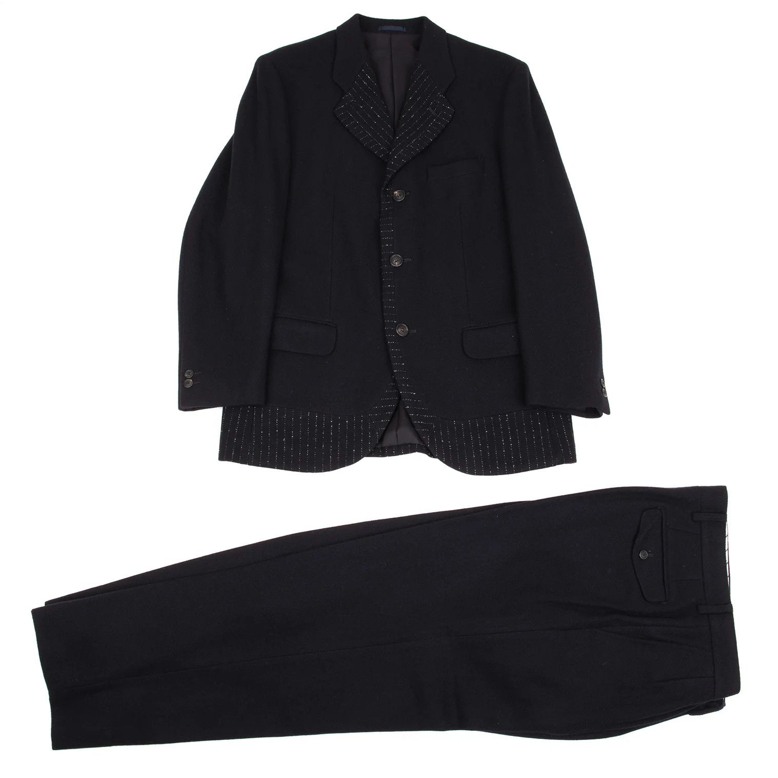 Issey Miyake Wool Stitch Design Jacket in Navy, Size XL Size US XL / EU 56 / 4 - 15 Thumbnail
