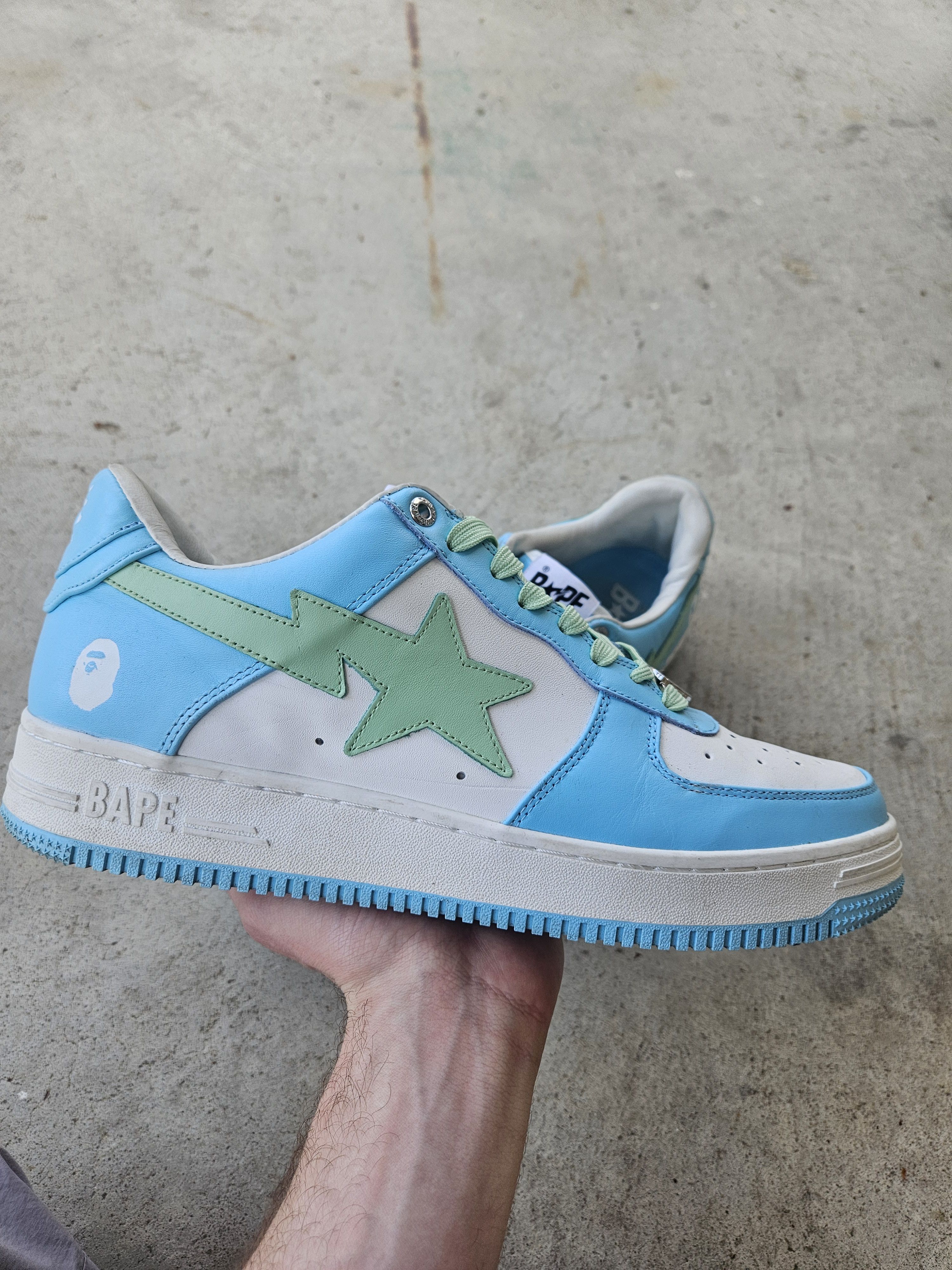 Bape Bapesta Pastel Pack Sax Blue Green Sneakers Size US 11 / EU 44 - 4 Thumbnail