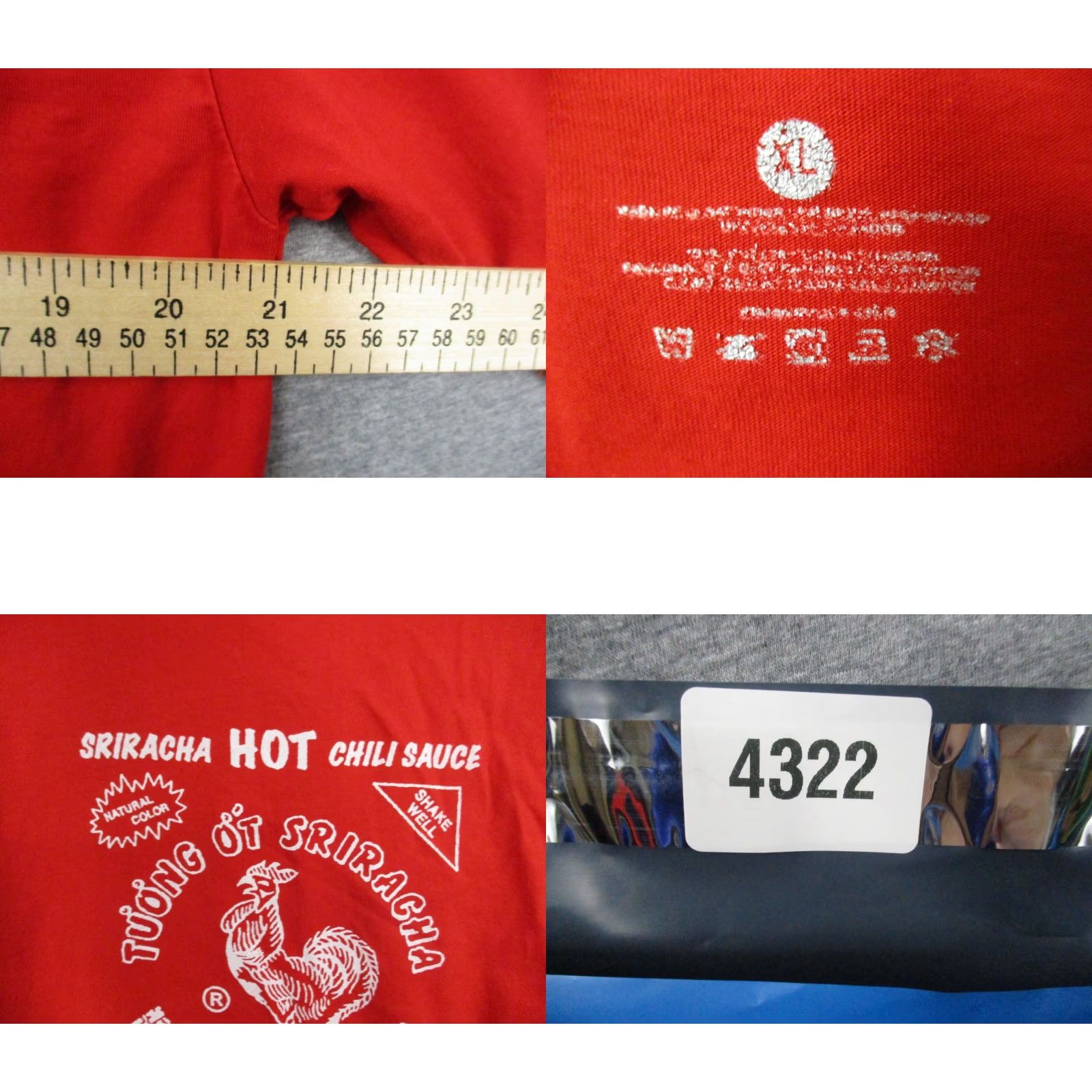 Vintage Sriracha Hot Chili Sauce T-Shirt Adult XL Rooster Graphic Crewneck Red Tee Shirt Mens Logo Funny 90s? Size US XL / EU 56 / 4 - 8 Thumbnail