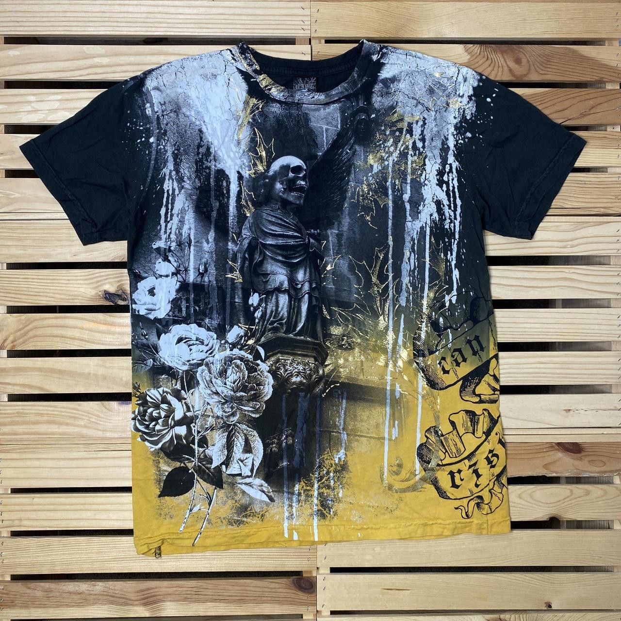 Other RZST Black AOP Y2K Affliction-Style Tee Size Large Size US L / EU 52-54 / 3 - 1 Thumbnail