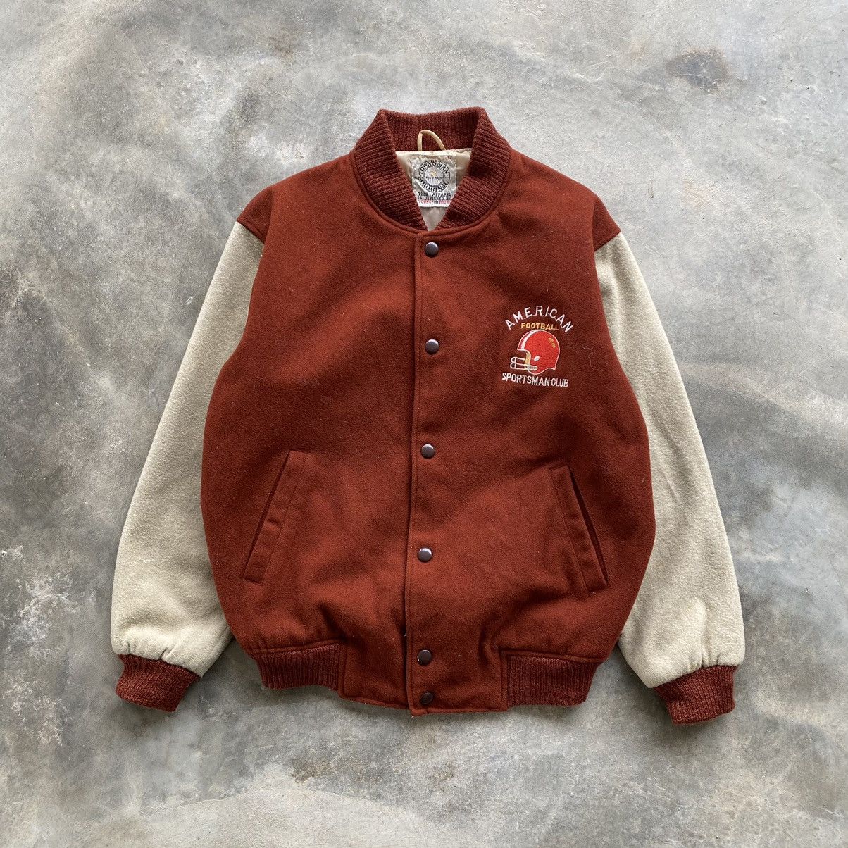 American Football by TOWN'S MAN Button Varsity Jacket