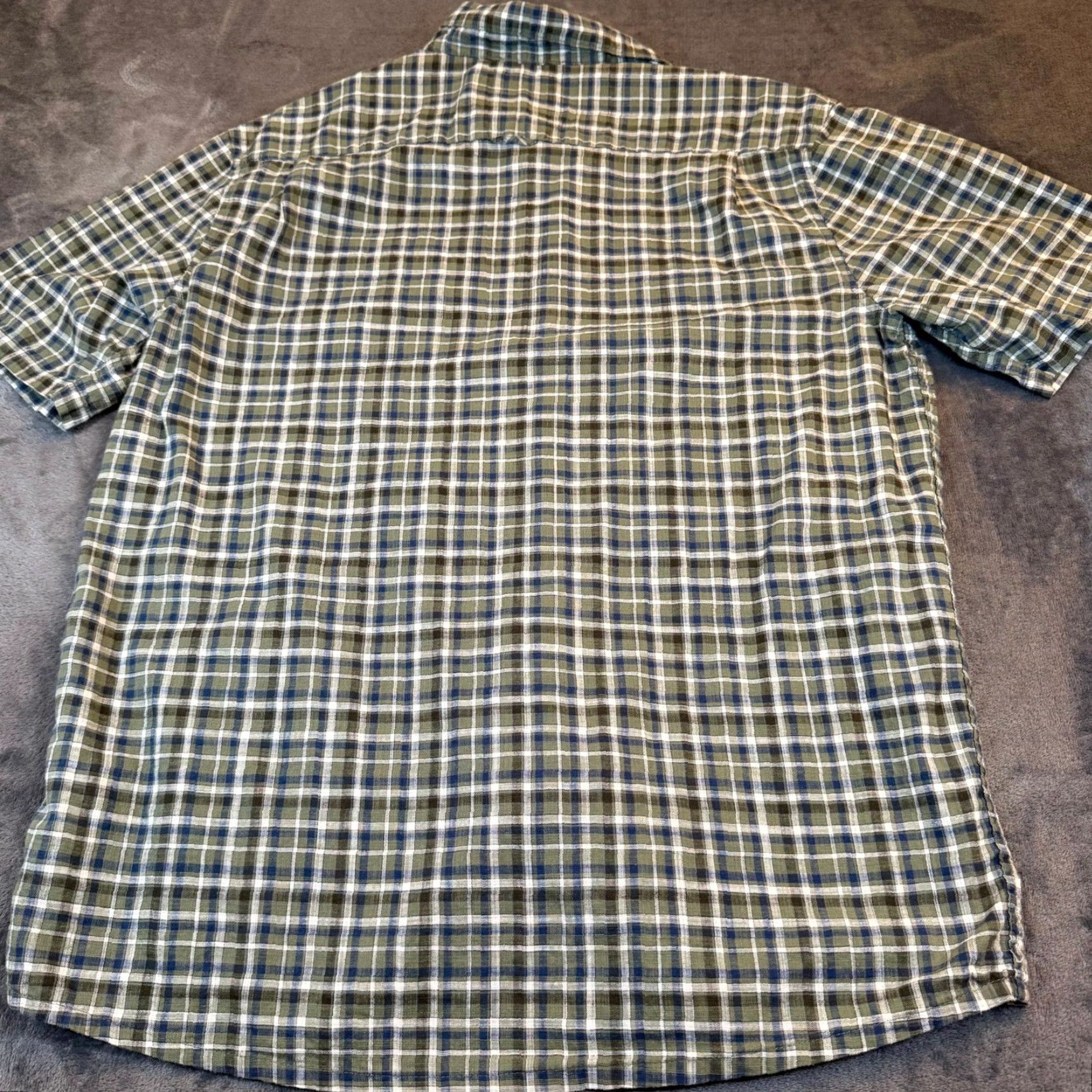Royal Robbins Royal Robbins Button-Up Shirt Mens L Green Blue Plaid Organic Short Sleeve Casual Travel Outdoor Bohemian Pocket Collared Size US L / EU 52-54 / 3 - 4 Thumbnail
