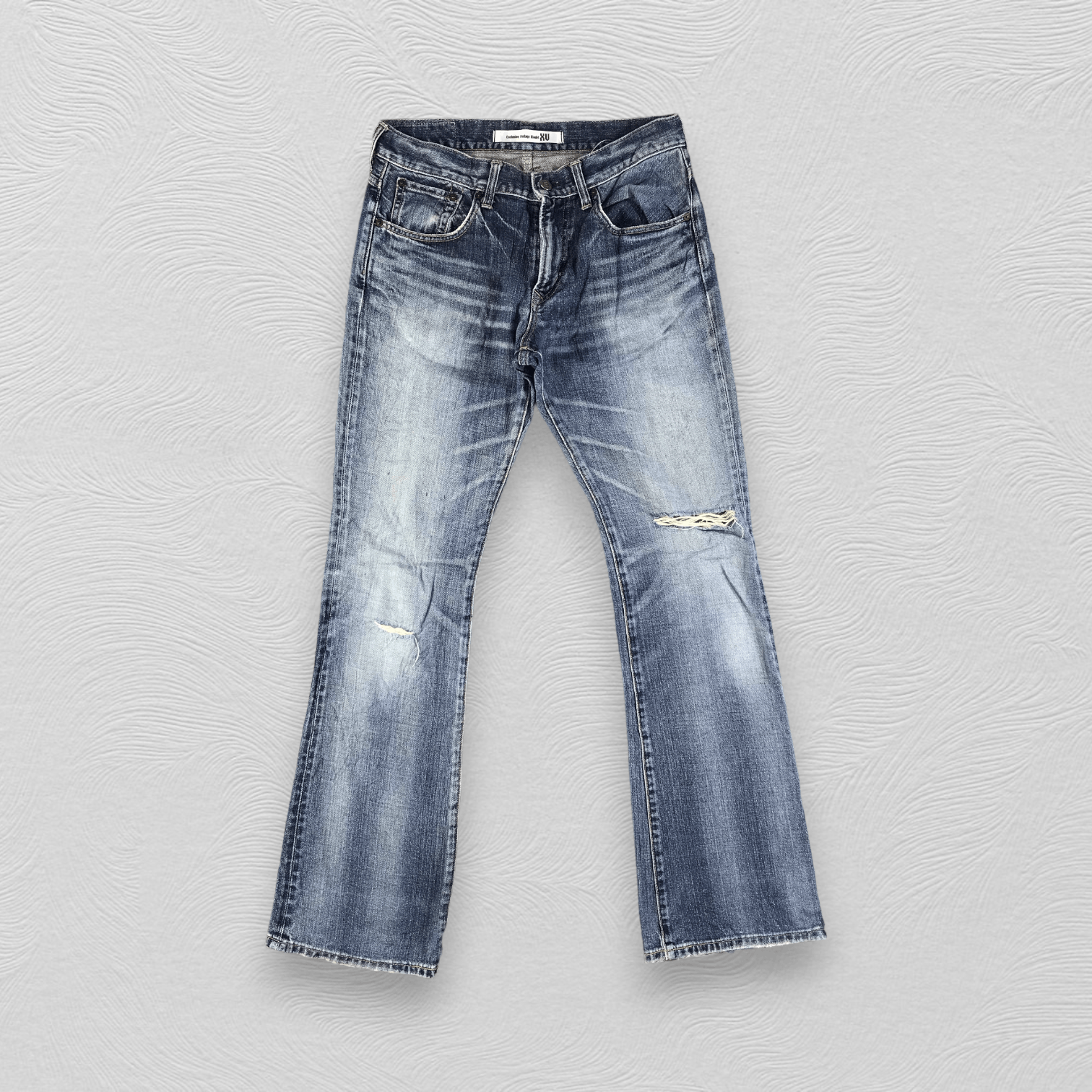Edwin Edwin XV Jeans Distressed Flare Denim KJ1491 Size US 30 / EU 46 - 1 Thumbnail