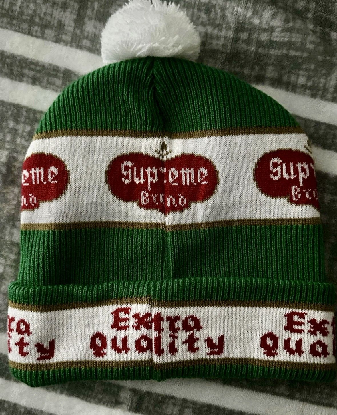 Supreme Supreme Extra Quality Green White Beanie (FW21) Size ONE SIZE - 2 Thumbnail
