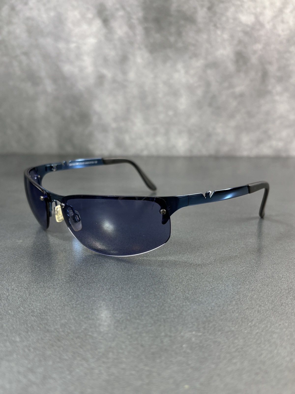 Emporio Armani × Vintage 2000s Emporio Armani Sunglasses Vintage Sporty Metal Wrap Size ONE SIZE - 7 Thumbnail