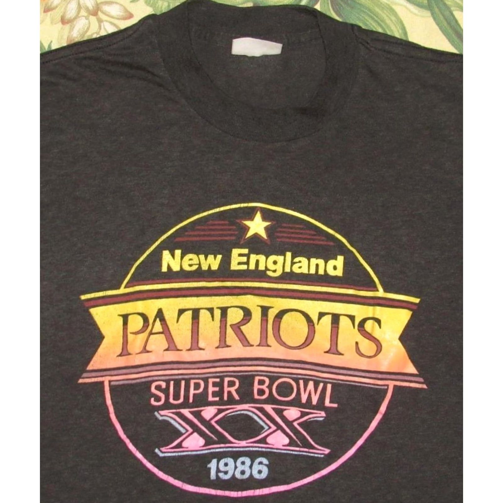 Vintage Vtg 1986 NEW ENGLAND PATRIOTS Super Bowl T Shirt Medium M Shirt Mens Black Size US M / EU 48-50 / 2 - 2 Thumbnail
