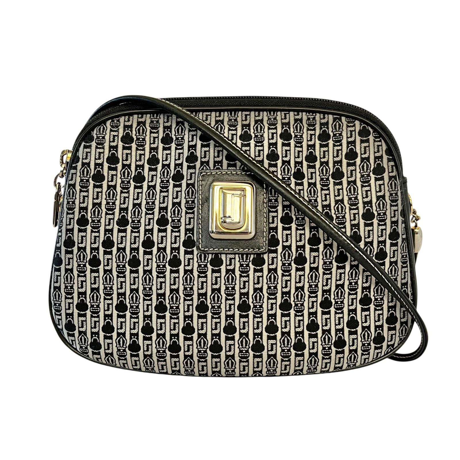 Judith Leiber × Vintage Judith Leiber Vintage Jacquard Logo Leather Trim Evening Bag Size ONE SIZE - 1 Thumbnail