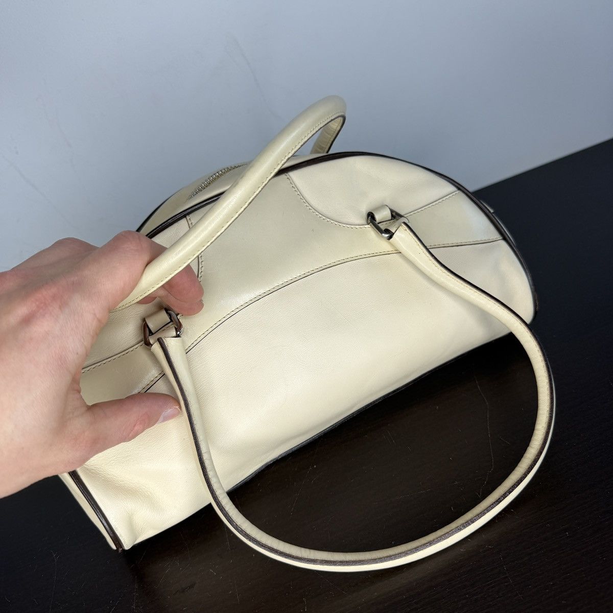 Prada Prada Vintage Leather Bag Beige Size ONE SIZE - 10 Thumbnail