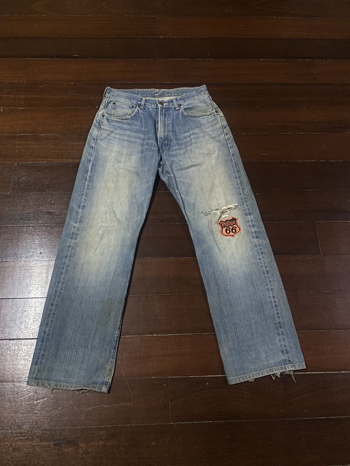 Edwin Vintage 90s Edwin 505 Selvedge Distressed Denim Jeans BAGGY Size US 32 / EU 48 - 1 Thumbnail