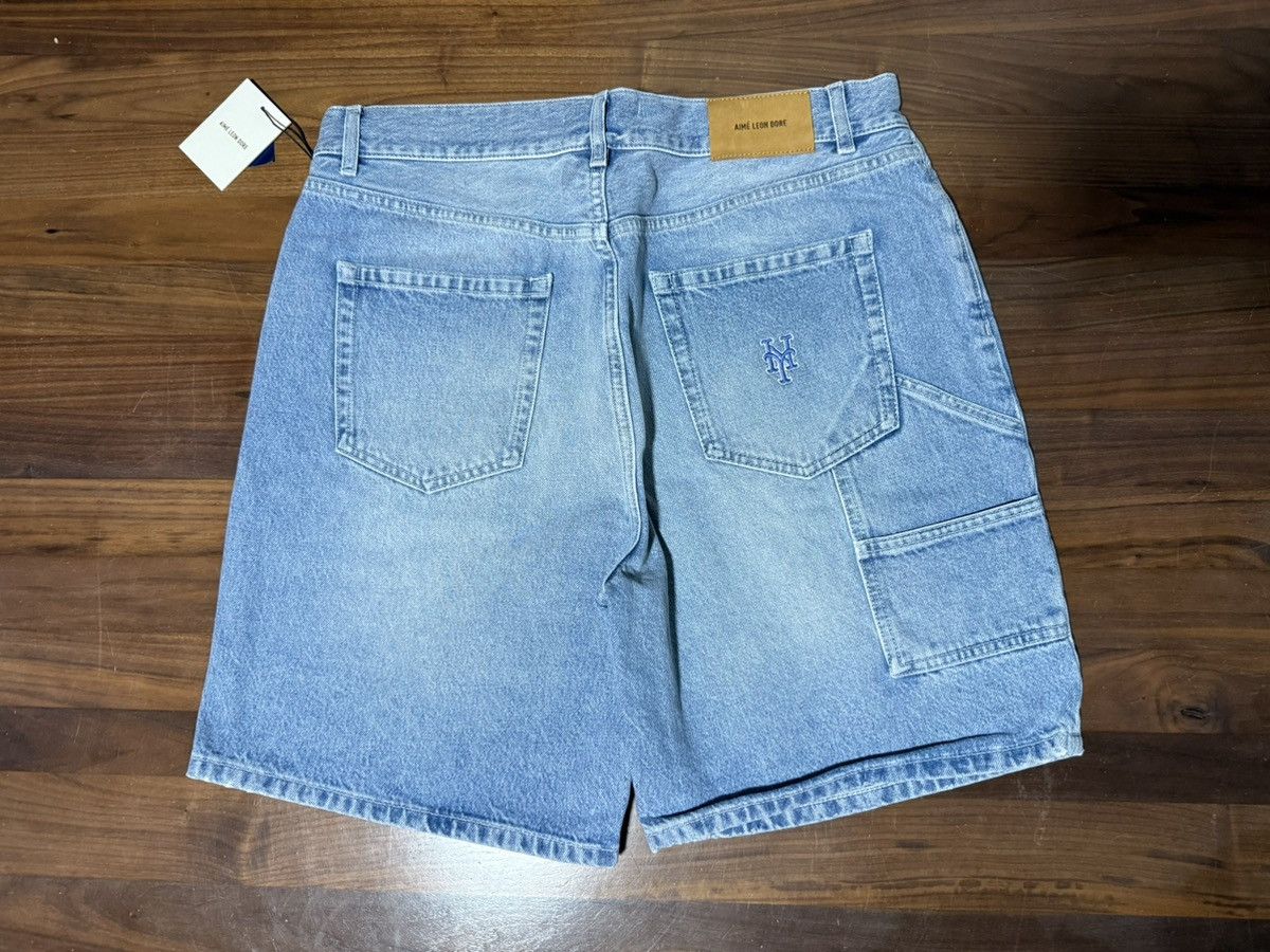Aime Leon Dore Aime Leon Dore ALD MLB New York Mets Denim Shorts Light Wash Size US 34 / EU 50 - 2 Thumbnail