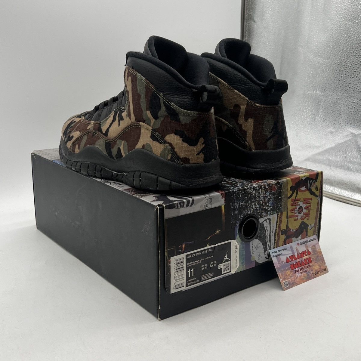 Jordan Brand Air Jordan 10 woodland camo Size US 11 / EU 44 - 4 Thumbnail