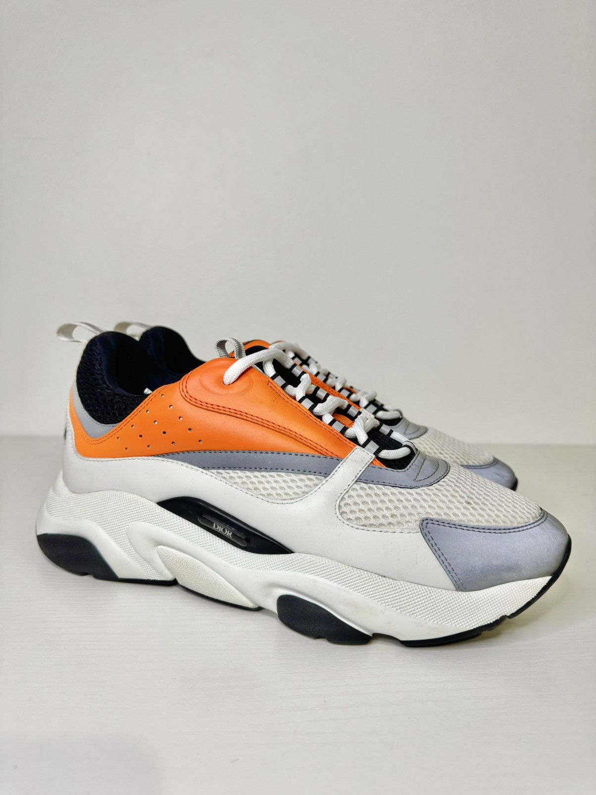 Dior Dior B22 Reflective Sneaker ‘White Orange’ 100% Authentic Size US 11 / EU 44 - 1 Thumbnail