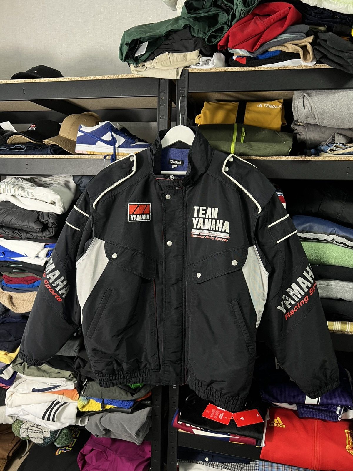 Yamaha Vintage Yamaha Team Racing Sports Jacket Black 80s style 3XL Size US XXL / EU 58 / 5 - 1 Thumbnail