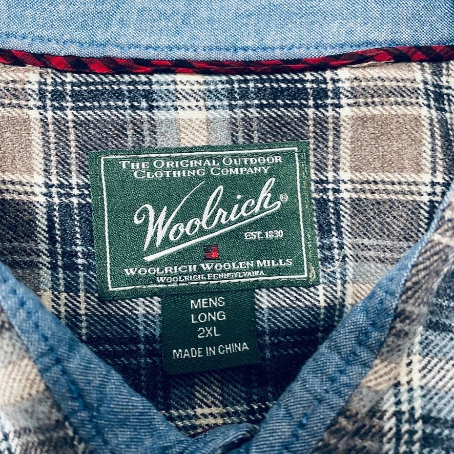 Woolrich Woolen Mills Woolrich brown plaid flannel button down Size US XXL / EU 58 / 5 - 4 Thumbnail