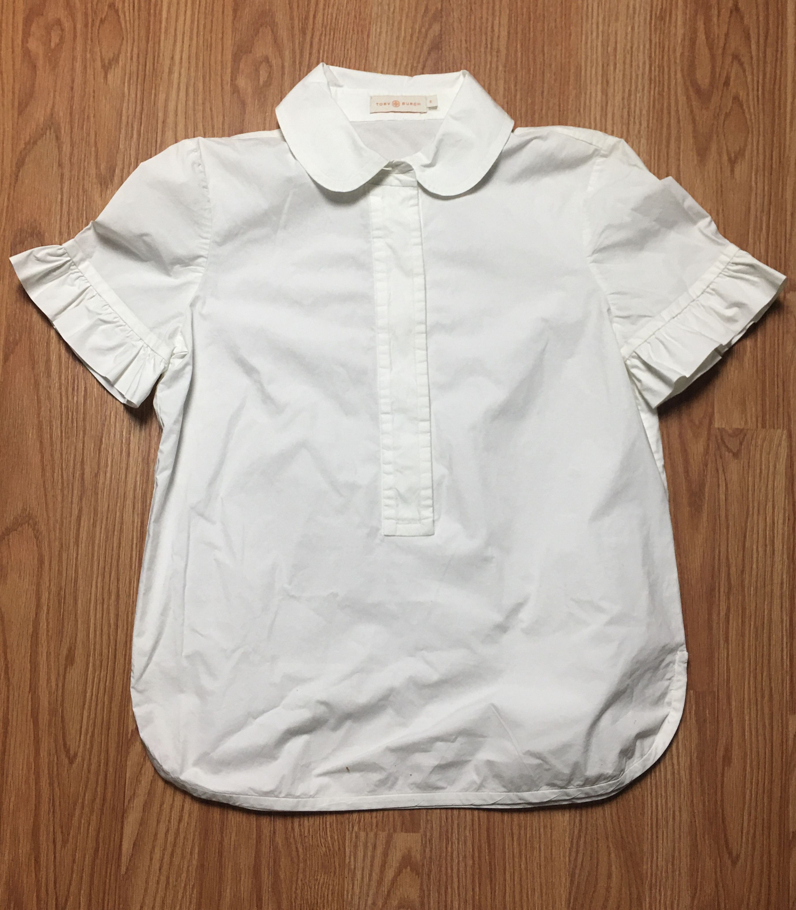 Tory Burch Tory Burch White Cotton Blouse Shirt Size S Size S / US 4 / IT 40 - 5 Thumbnail