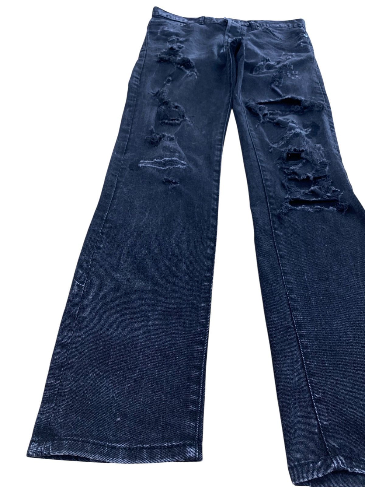 H&M H&M Brand Faded Wash Distressed Style Loose Jeans Size US 30 / EU 46 - 7 Thumbnail