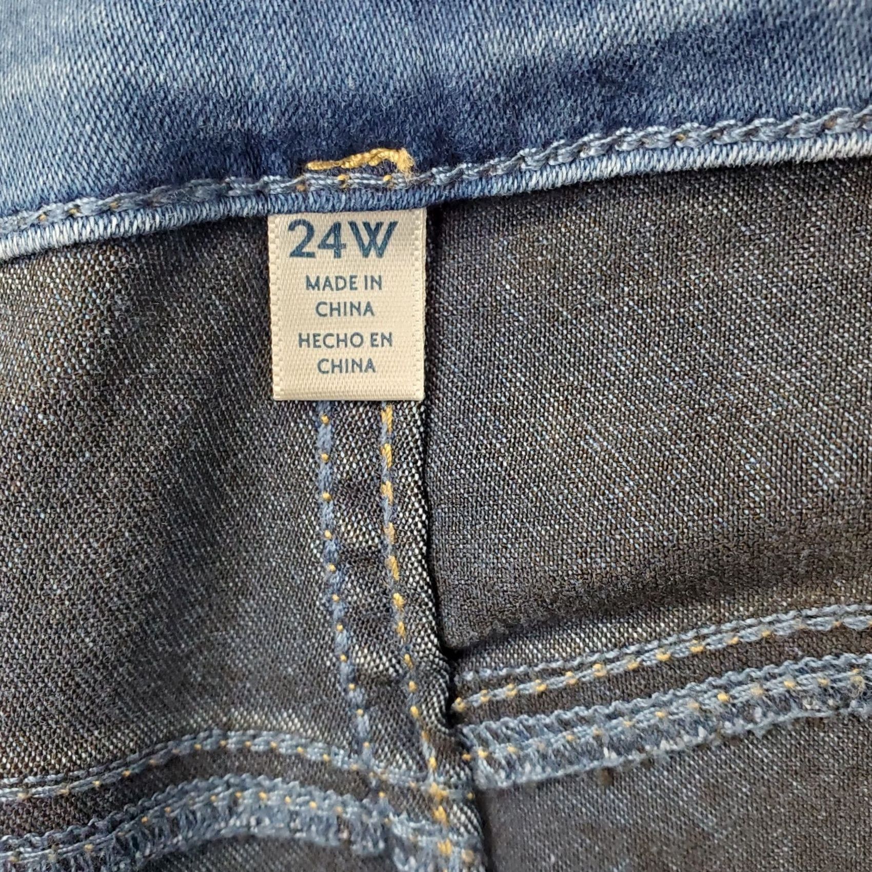 Vintage Seven7 Curvy Jeans Women's 24W Blue Denim High Rise Stretch 2-Button Fly Slim Jegging Size 42" / US 20 - 7 Thumbnail