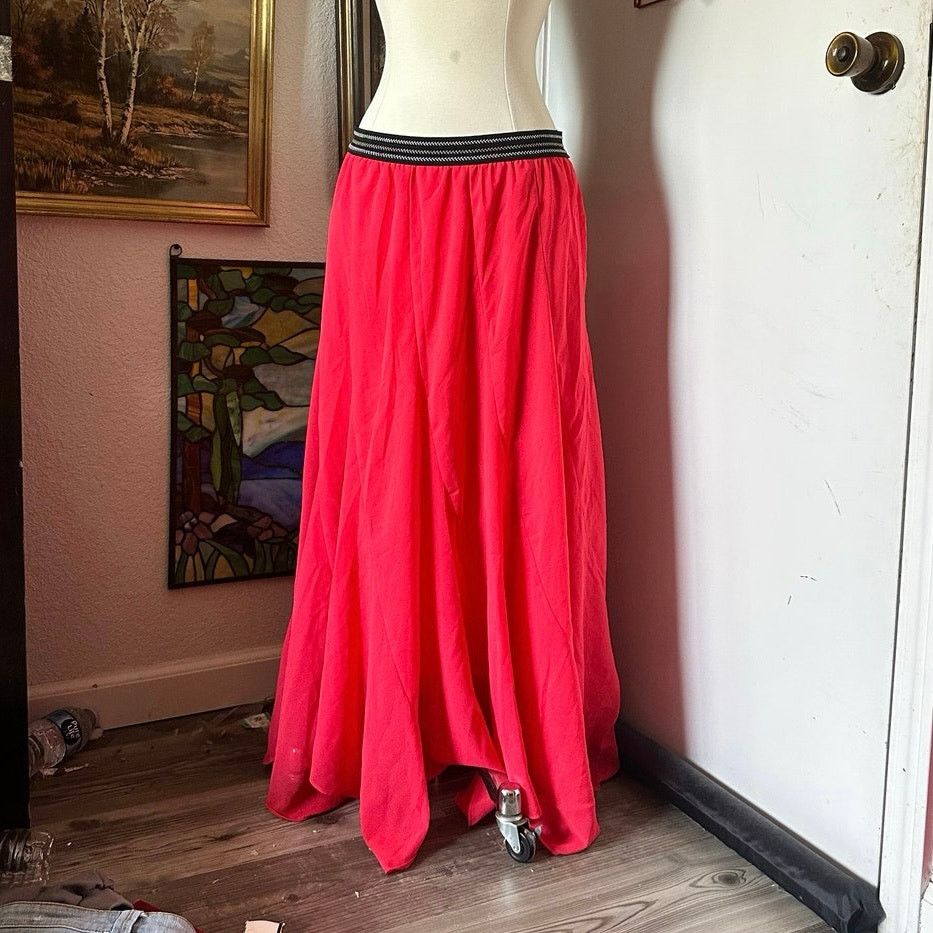 Other surrale red black maxi skirt Size 30" / US 8 / IT 44 - 1 Thumbnail