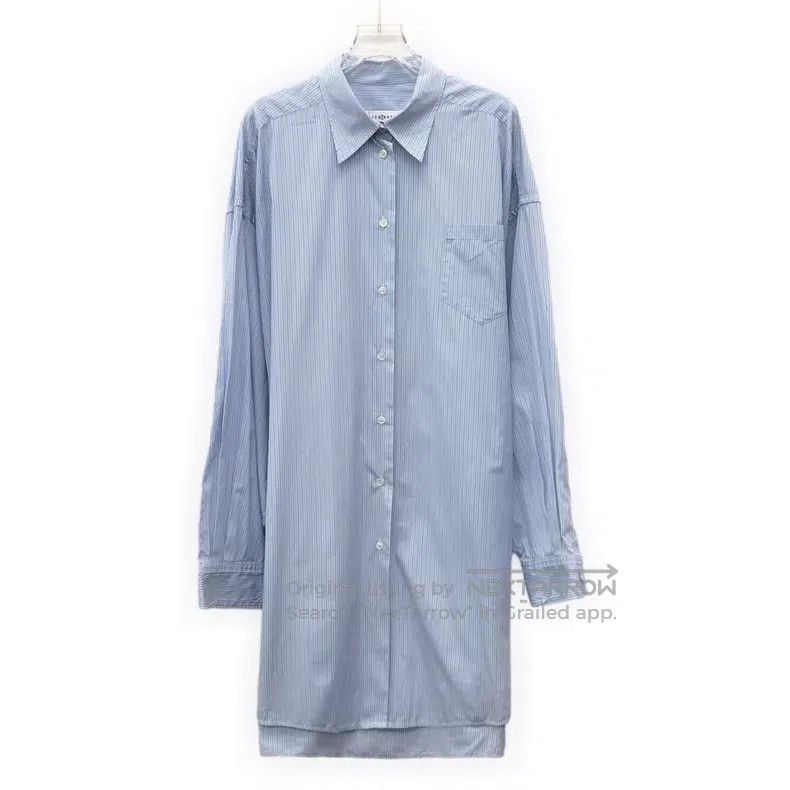 Maison Margiela Maison Margiela Blue vertical striped cotton lapel single- Size XS / US 0-2 / IT 36-38 - 1 Thumbnail