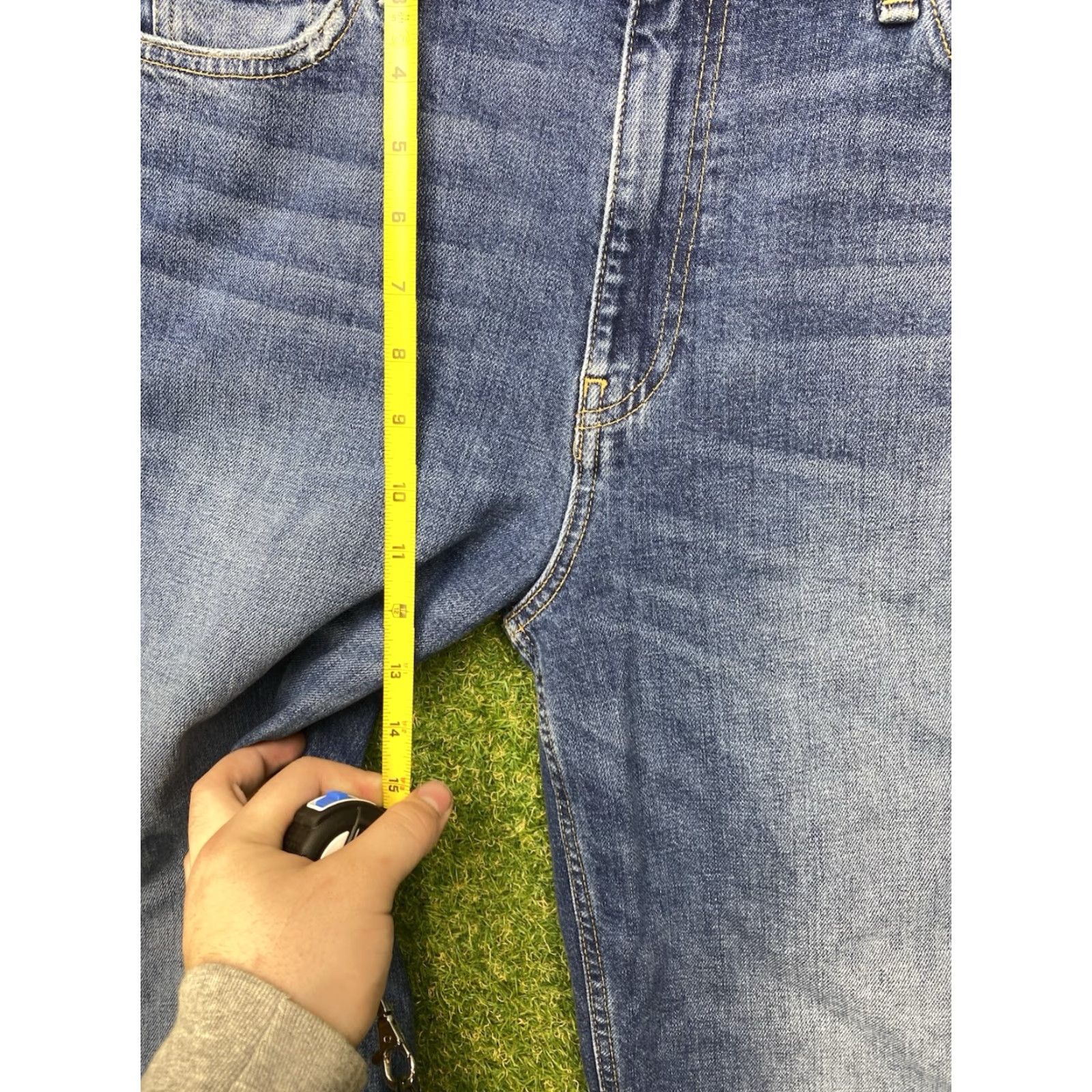 Hudson Hudson Jeans Womens 30 Remi Straight Crop High-Rise Blue Distressed Fits 30x26 Jeans Size 30" / US 8 / IT 44 - 4 Thumbnail