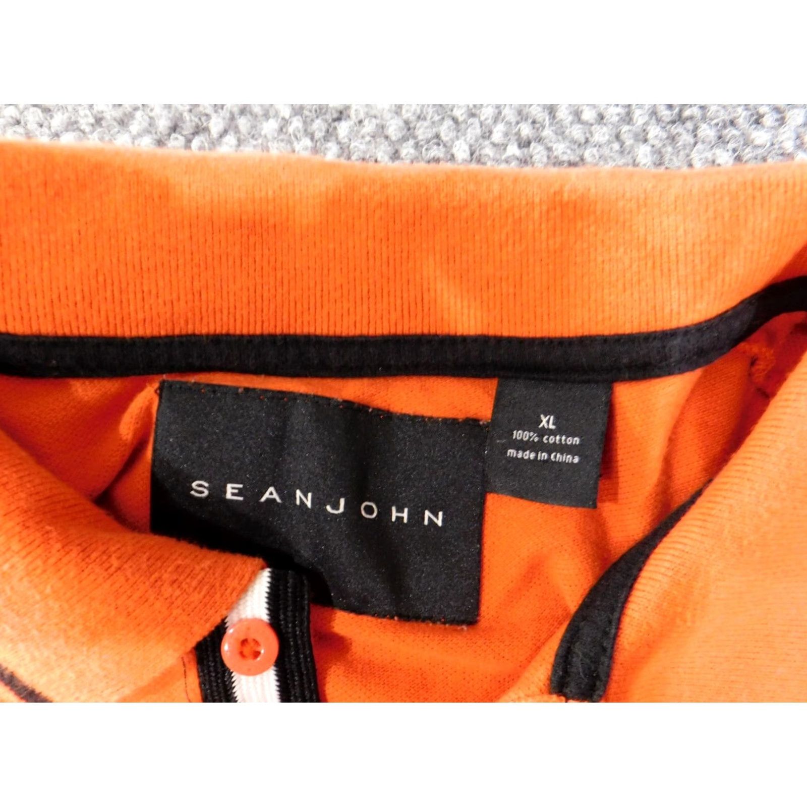 Sean John Sean John Polo Shirt XL Orange Mens Button-Down Short Sleeve Retro Golf 100% Cotton Big & Tall Mens Size US XL / EU 56 / 4 - 7 Thumbnail