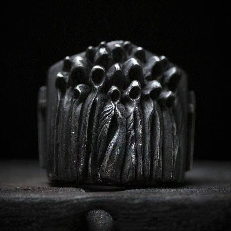 Jewelry Ghoust Dark Jewelry Rings Open Size Chrome Ring (Size 7-13) Size ONE SIZE - 1 Thumbnail