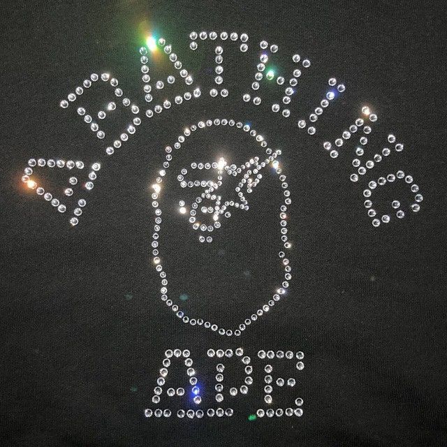 Bape BAPE Rhinestone neon college logo pullover hoodie APE Size US M / EU 48-50 / 2 - 4 Thumbnail