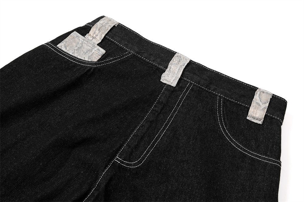 Japanese Brand × Jean Trendy men's snake print workwear straight jeans Size US 32 / EU 48 - 5 Thumbnail