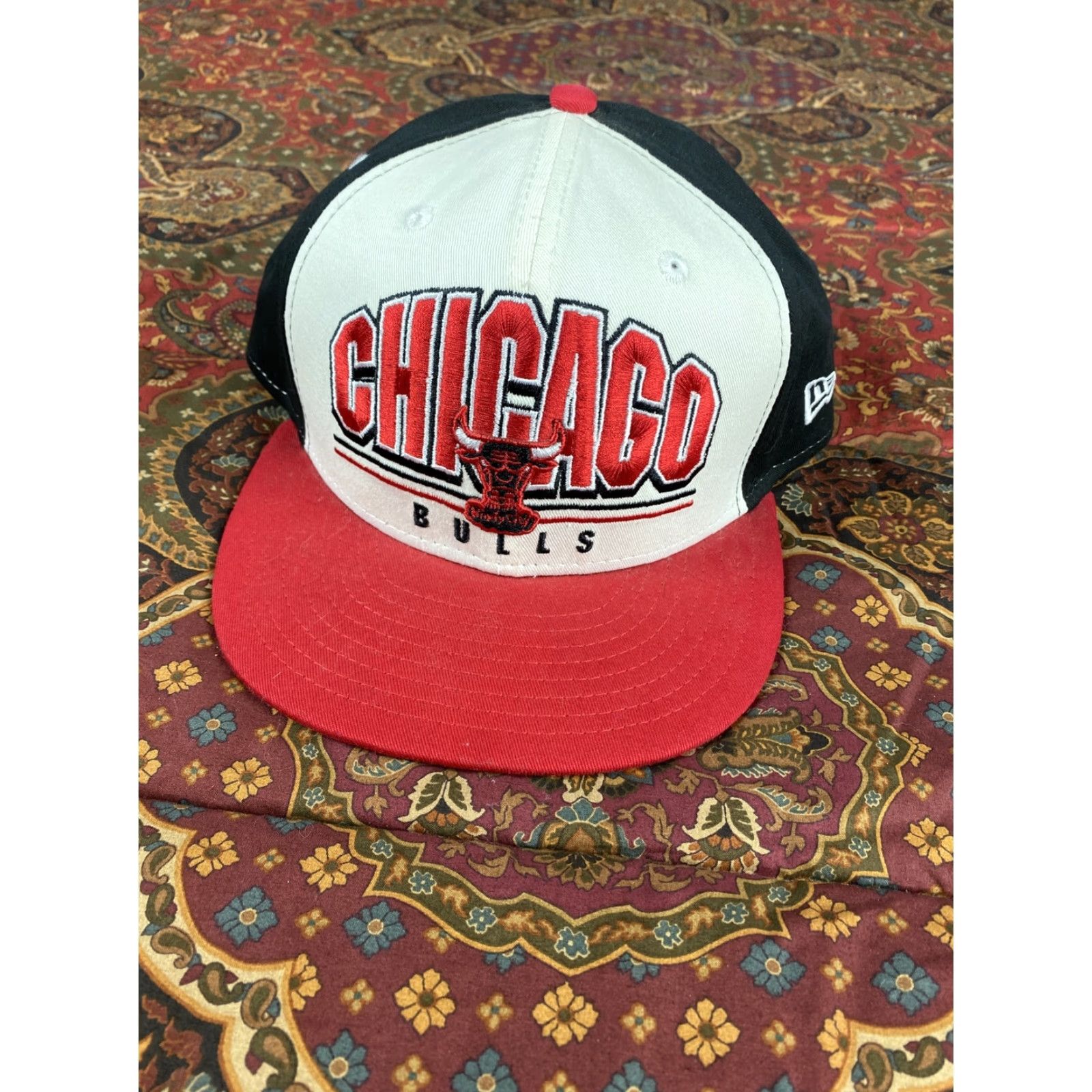 New Era New Era Chicago Bulls NBA Snapback Hat Cap Throwback script Basketball Men Adjustable Multicolor Cap Size ONE SIZE - 2 Thumbnail