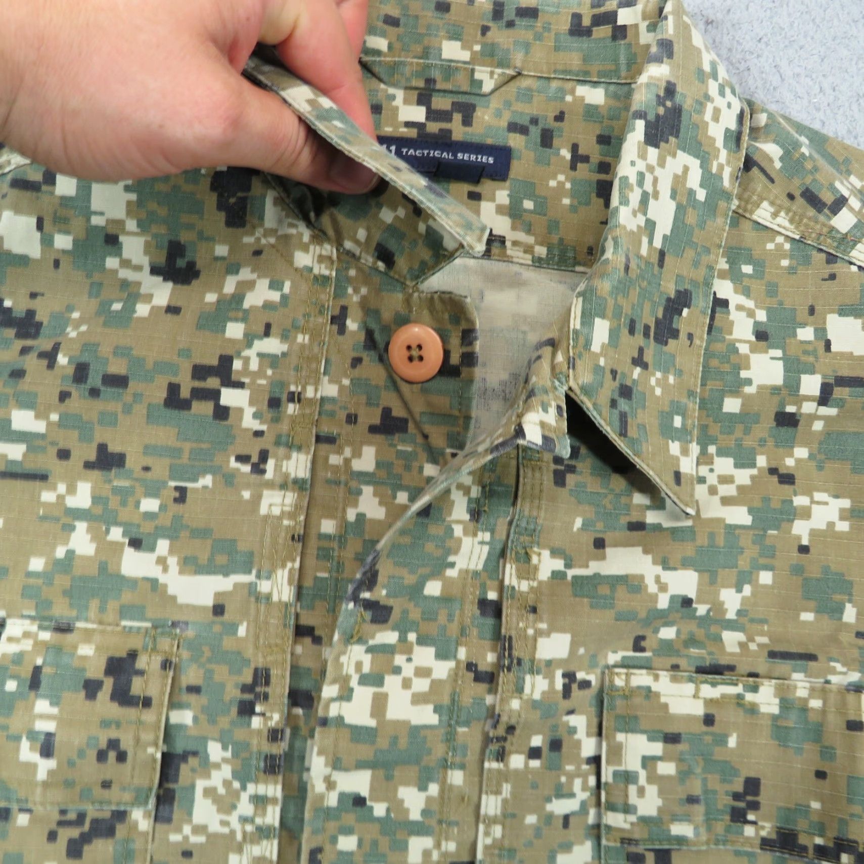 Vintage 5.11 Tactical Jacket Mens Medium Digital Camo Shacket TDU Button Shirt Military Shirt Jacket Camouflage Military USA Outdoors Outdoor Mens Size US M / EU 48-50 / 2 - 4 Thumbnail