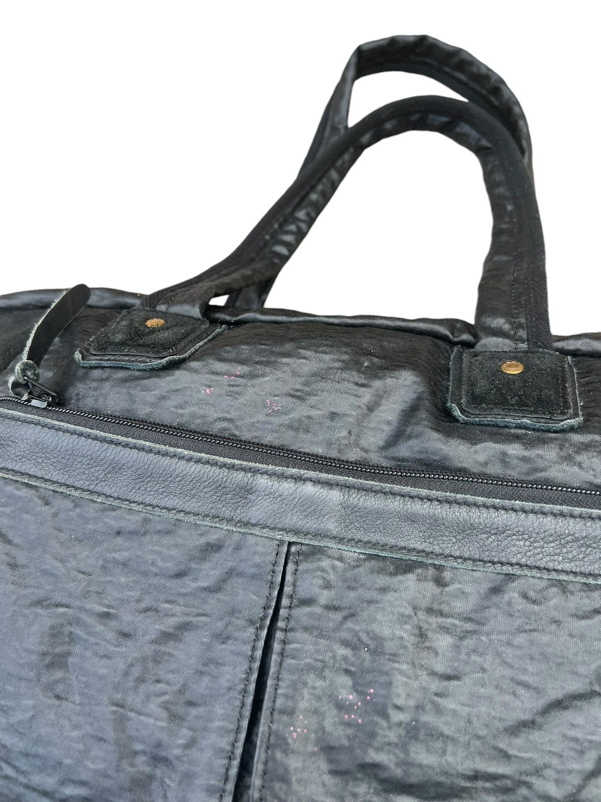 Leather Vintage Masterpiece Japan Suede Leather Wax Nylon Boston Bag Size ONE SIZE - 7 Thumbnail