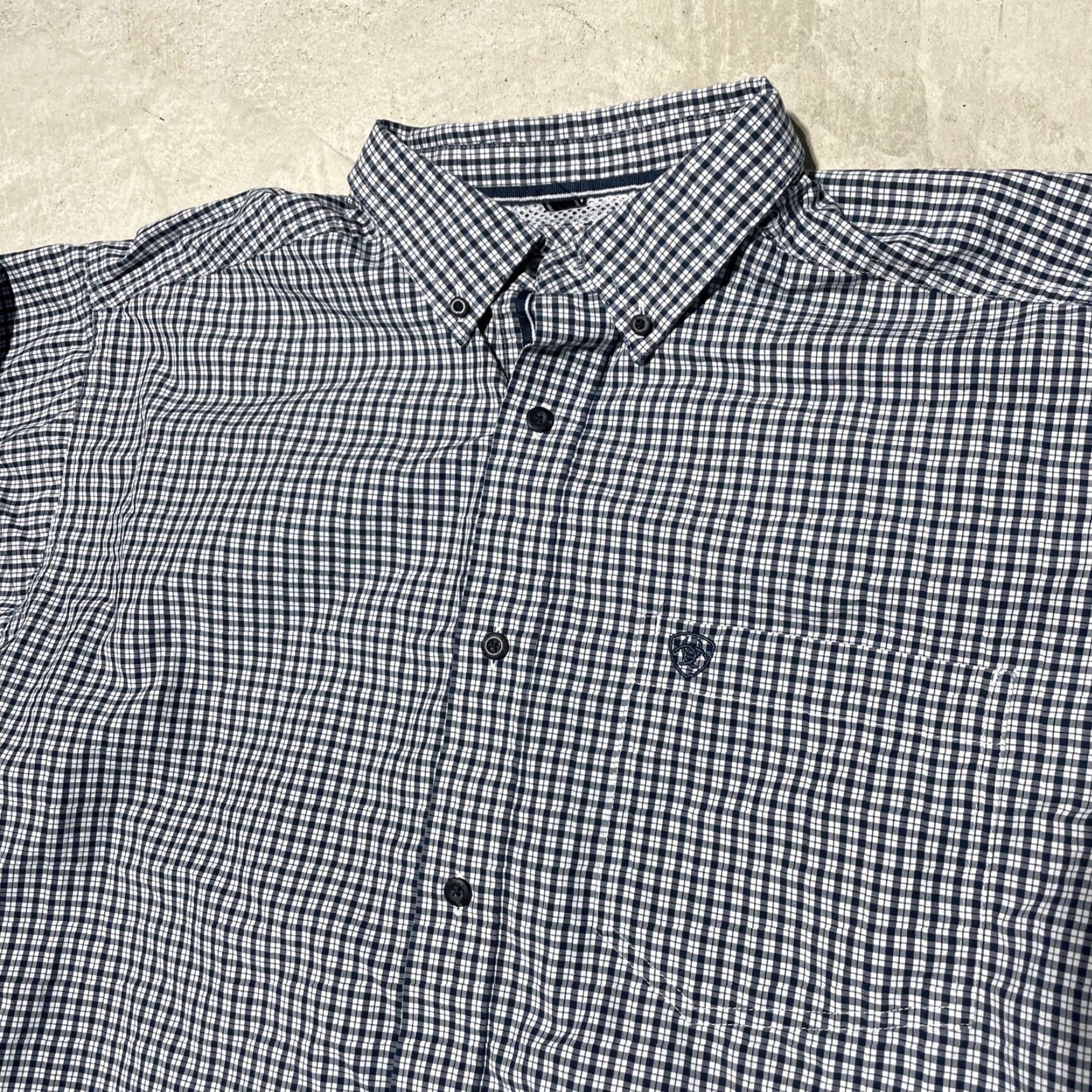 Ariat Ariat Pro Series Shirt XL Blue Gingham Long Sleeve Button-Down Collared Mens Regular Casual Workwear Size US XL / EU 56 / 4 - 2 Thumbnail