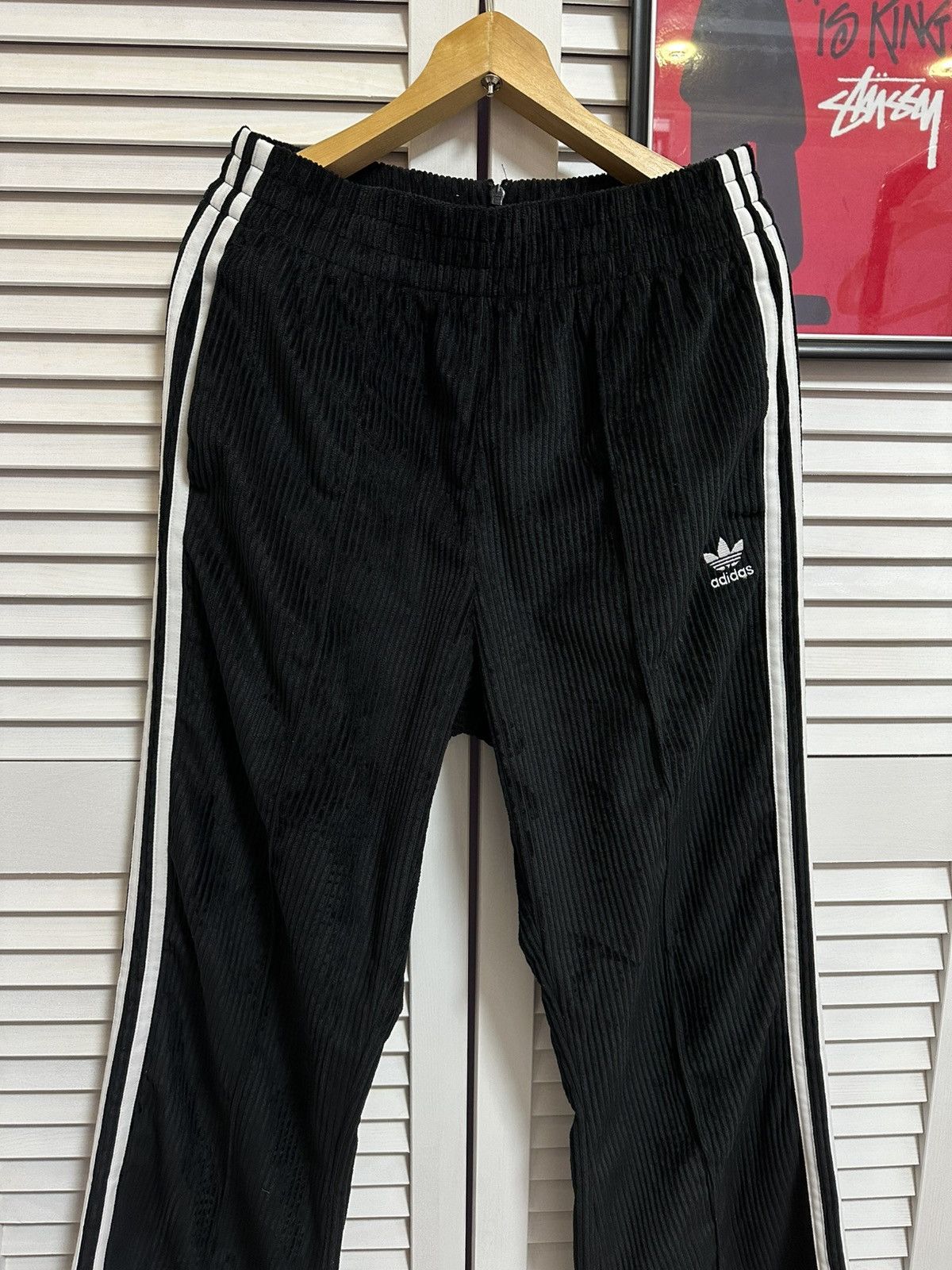 Adidas Adidas Corduroi Chunky Velvet Track Jogging Pants Training Size 27" / US 4 / IT 40 - 2 Thumbnail