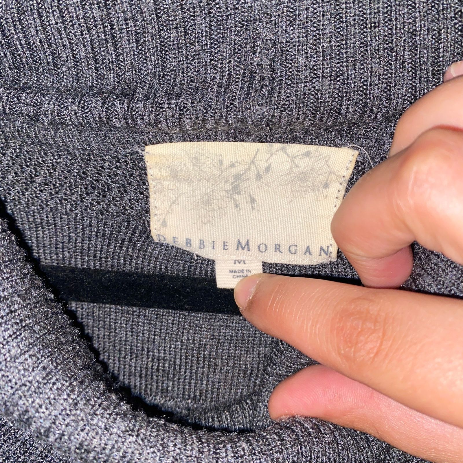 Other Debbie Morgan Gray Striped Cowl Turtleneck Sweater Medium Size M / US 6-8 / IT 42-44 - 5 Thumbnail