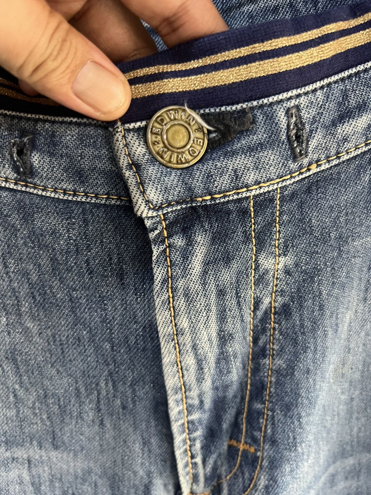 Edwin 🔥Edwin Jersey Distressed Denim Size US 31 - 9 Thumbnail