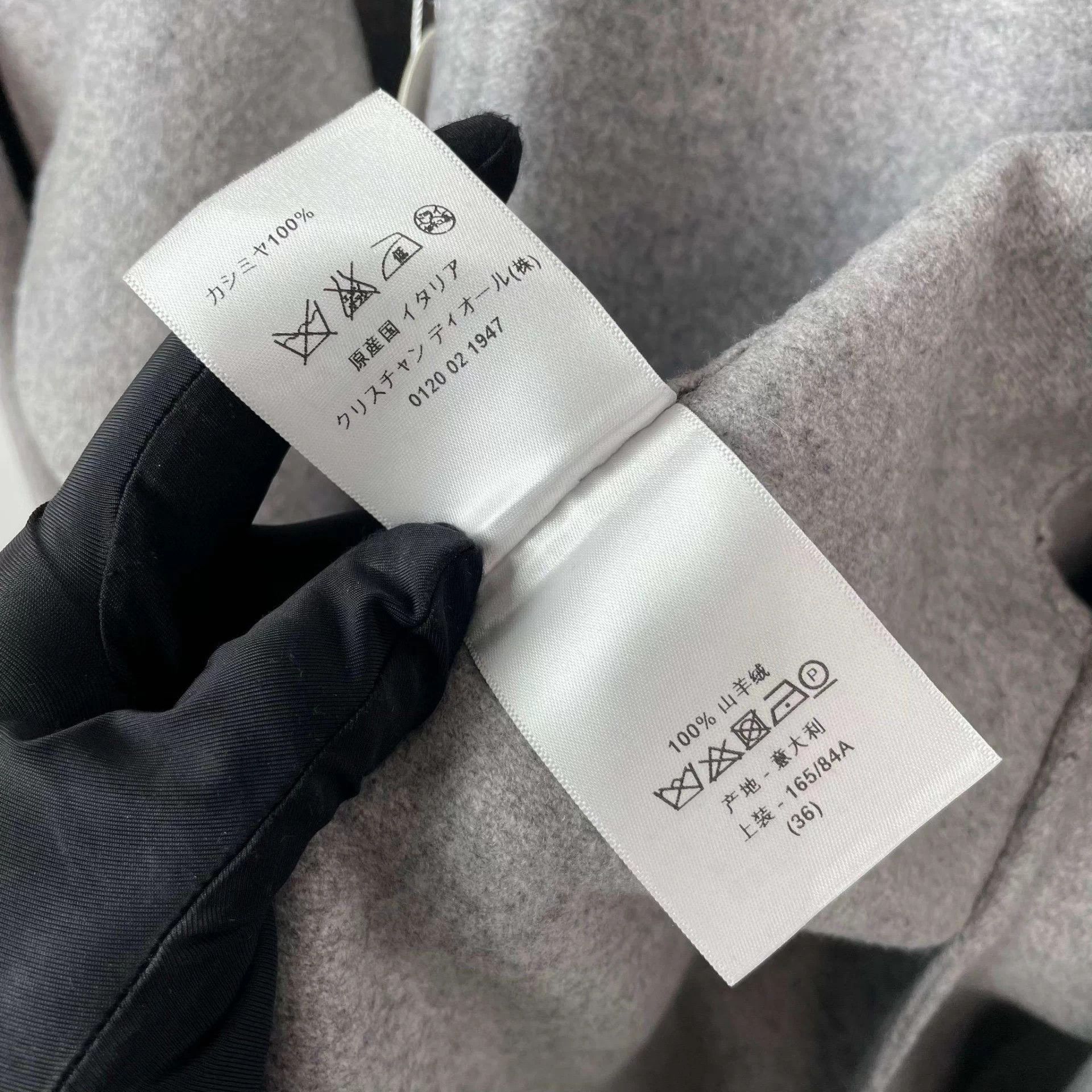 Dior Dior cashmere overcoat 165 gray Size XS / US 0-2 / IT 36-38 - 5 Thumbnail