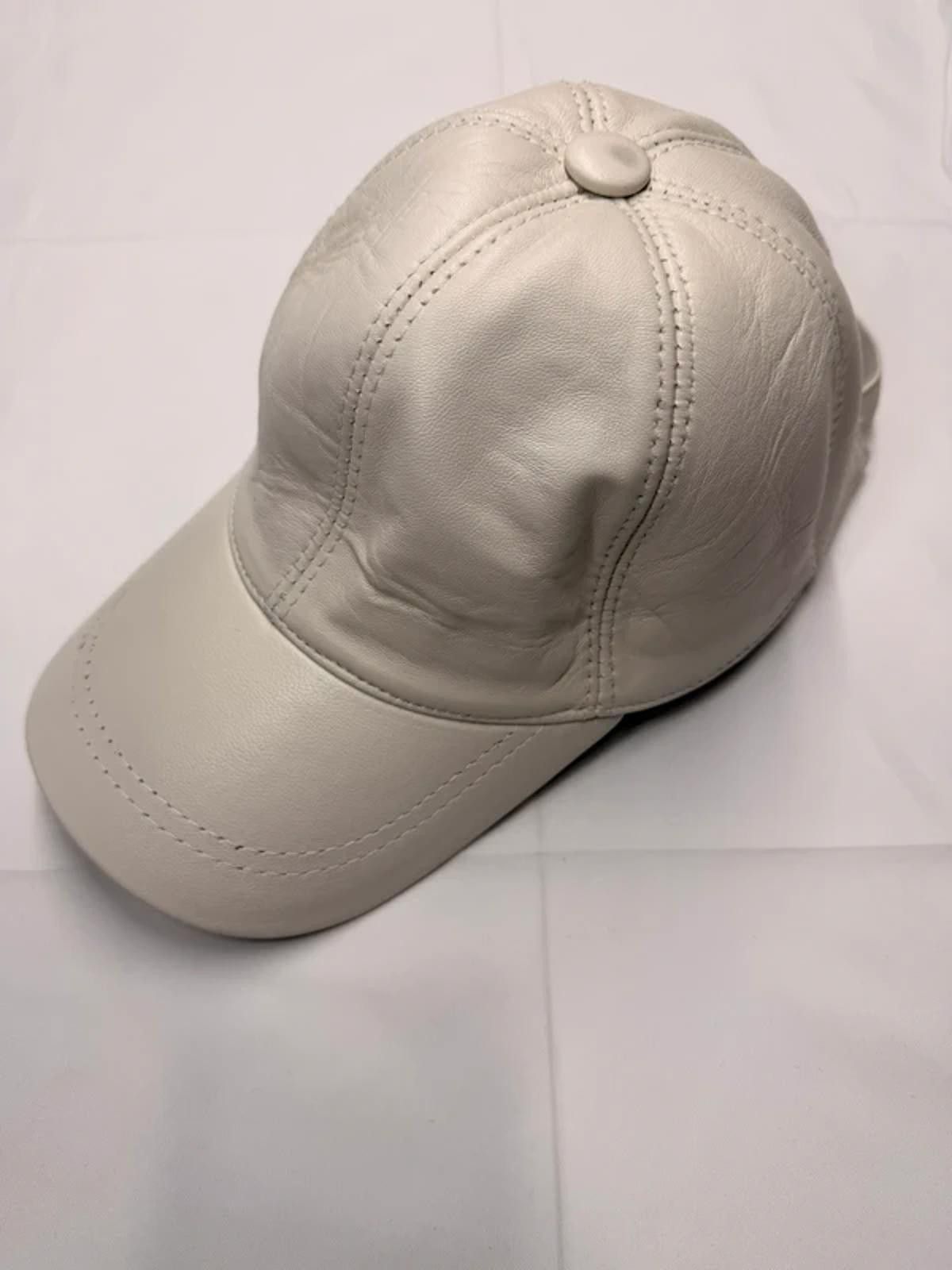 Other NEW Grey Leather Baseball Cap - Premium Hat #012 Size ONE SIZE - 2 Thumbnail