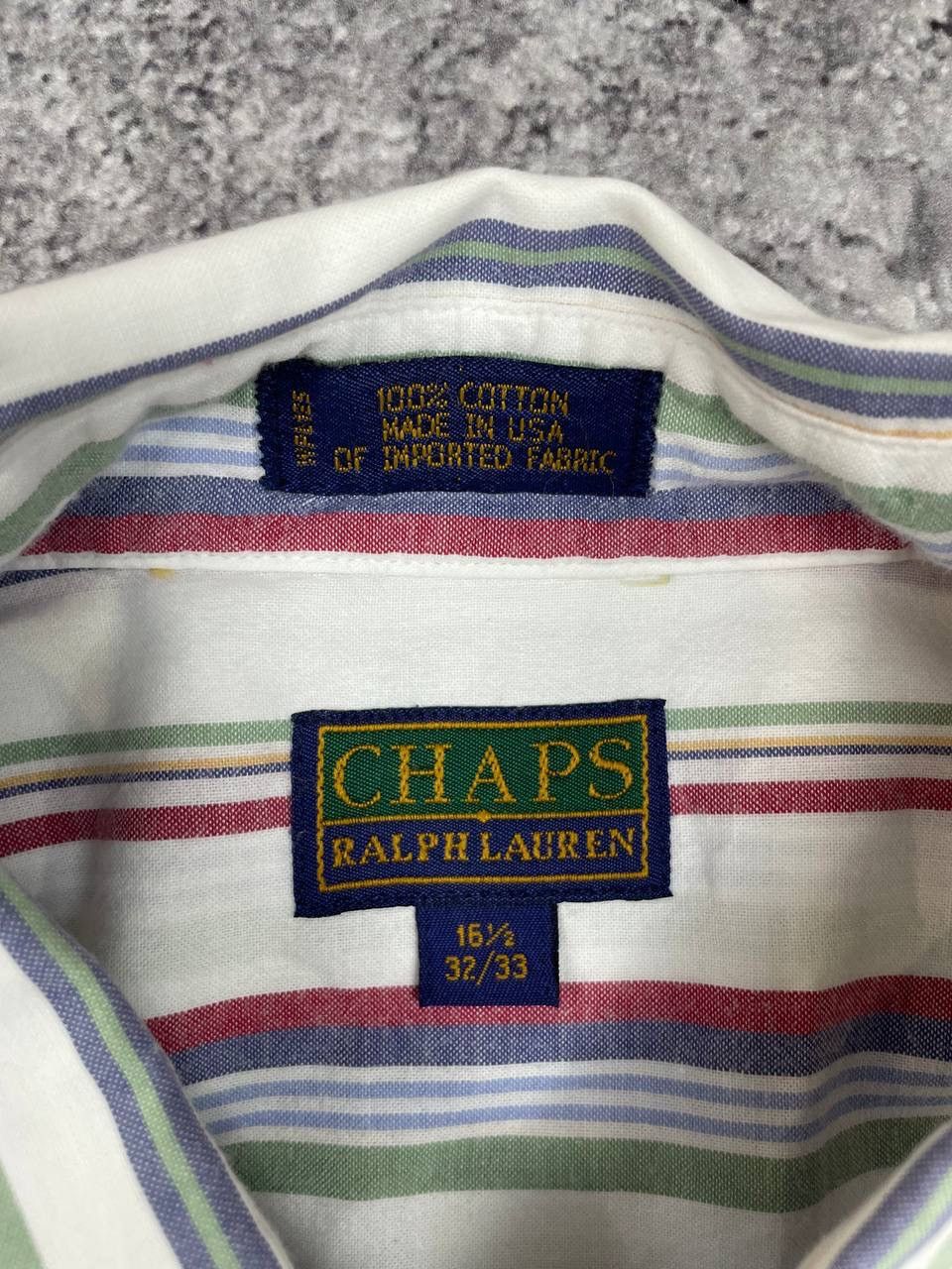 Chaps Ralph Lauren Chaps Ralph Lauren Men Cotton Striped Shirt Multicolor Size US XL / EU 56 / 4 - 4 Thumbnail