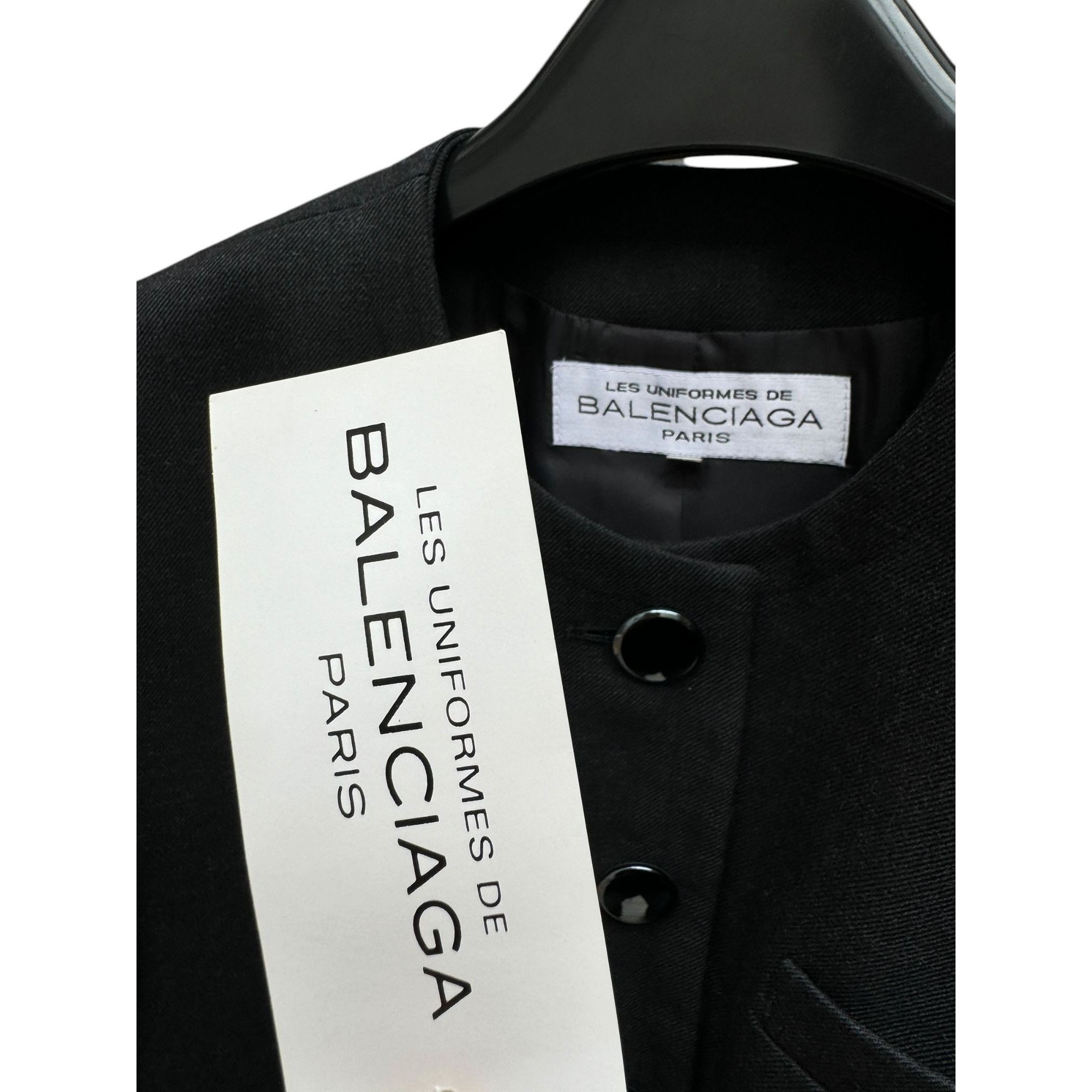 Balenciaga Dark Grey Straight Fit Wool Blend Jacket Size L / US 10 / IT 46 - 7 Thumbnail