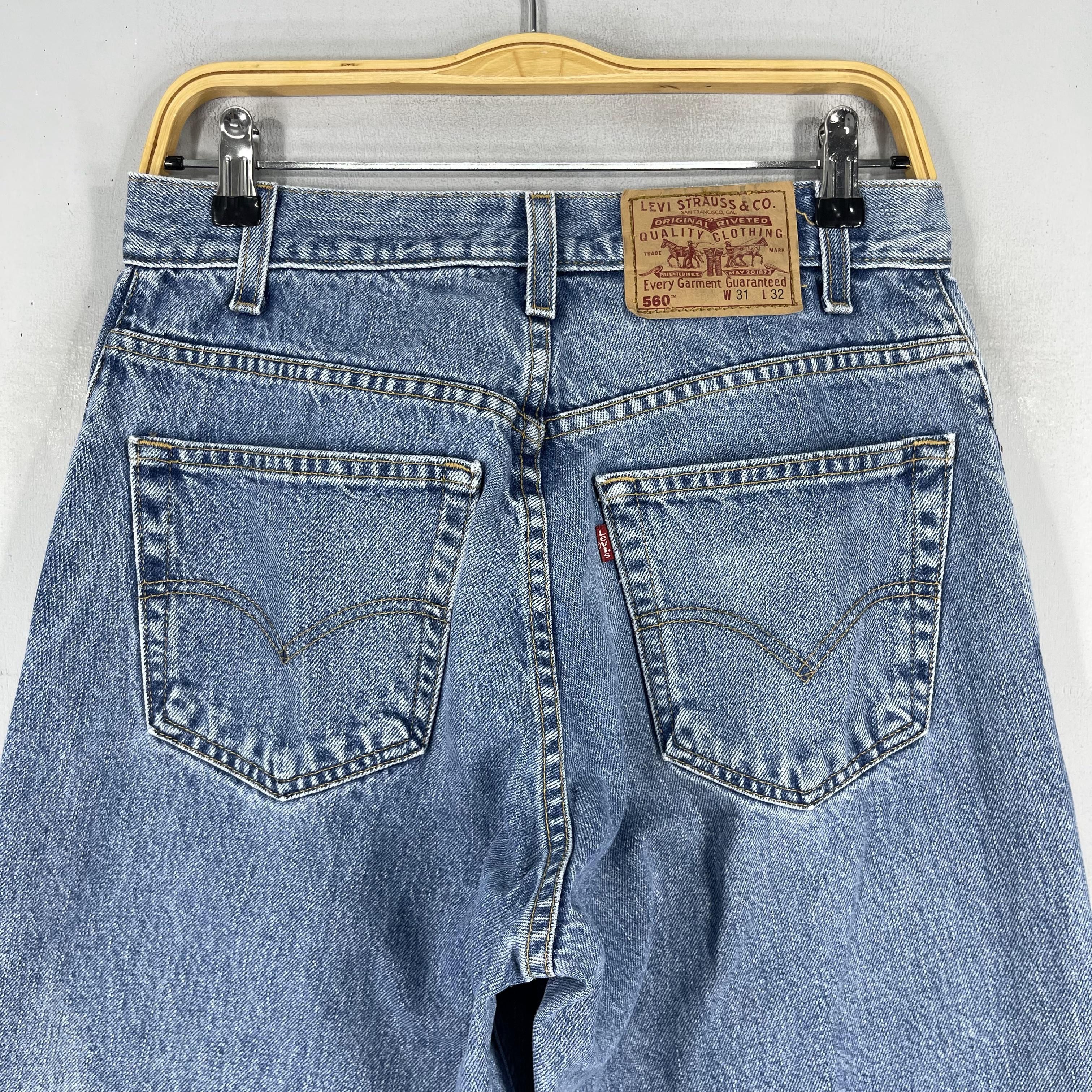 Levi's × Vintage W29 L32 Vintage Levis 560 Distressed Ripped High Rise Jeans Size 29" - 8 Thumbnail