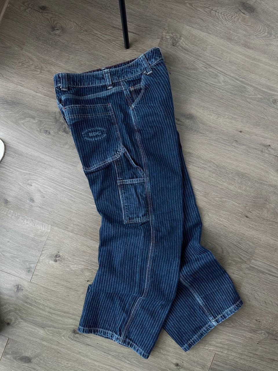 Japanese Brand × Vintage Vintage BDC Blue Baggy Carpenter Striped Pants Size US 32 / EU 48 - 17 Thumbnail
