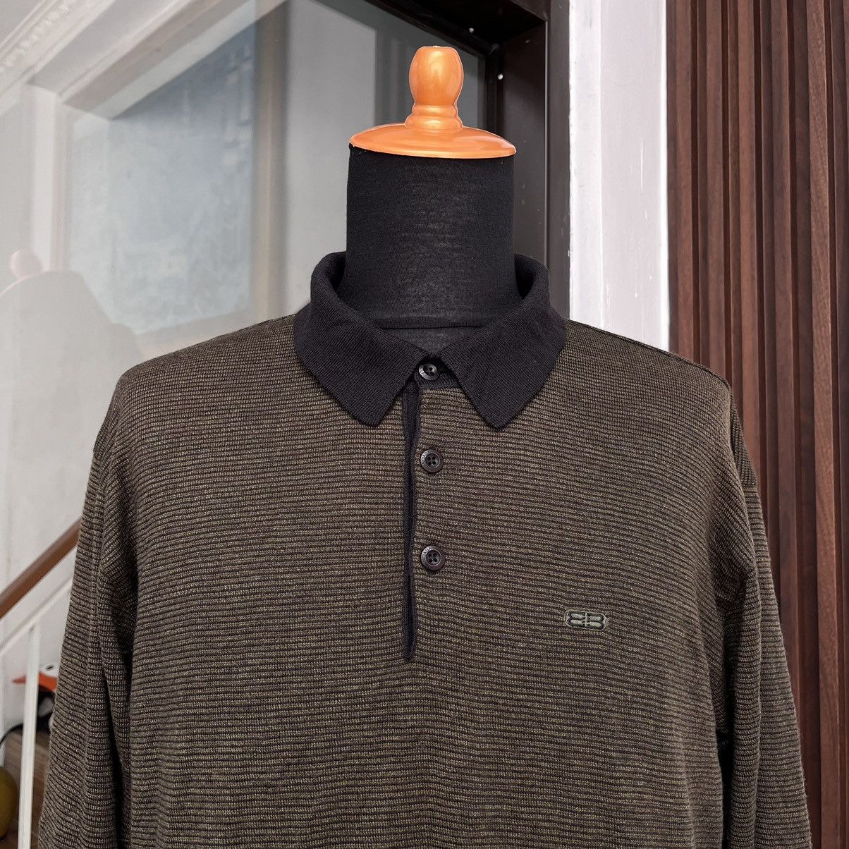 Balenciaga × Vintage Vintage Balenciaga Golf Button Collar Knitwear (UNISEX) Size US M / EU 48-50 / 2 - 4 Thumbnail
