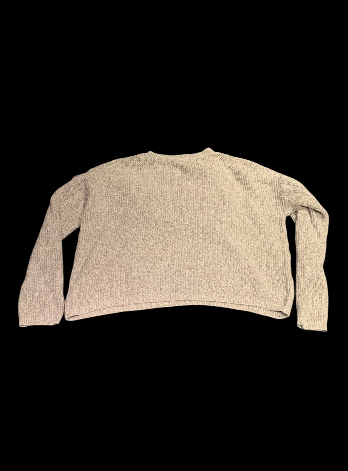 Eddie Bauer VTG Y2K Eddie Bauer Beige Knit LS Quarter Button Up Cardigan Size XL / US 12-14 / IT 48-50 - 2 Thumbnail