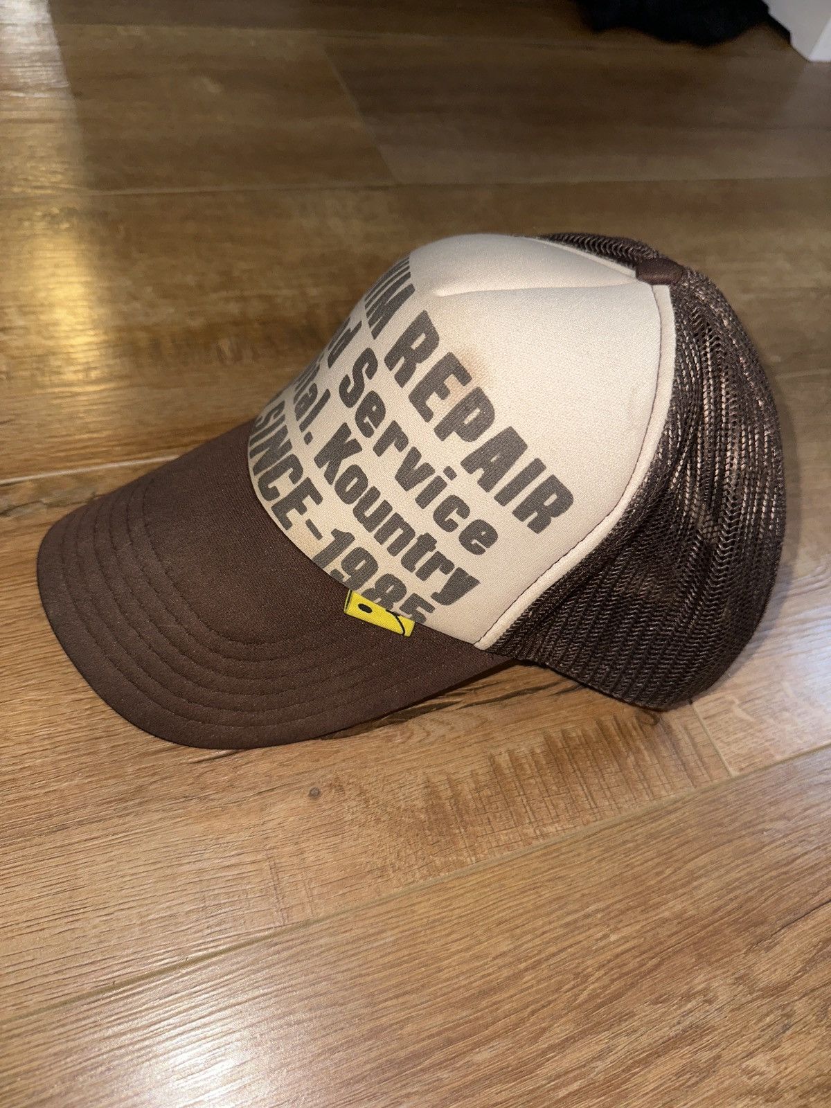 Kapital Kountry Kapital Kountry Denim Repair Good Service Trucker Hat Brown Size ONE SIZE - 2 Thumbnail
